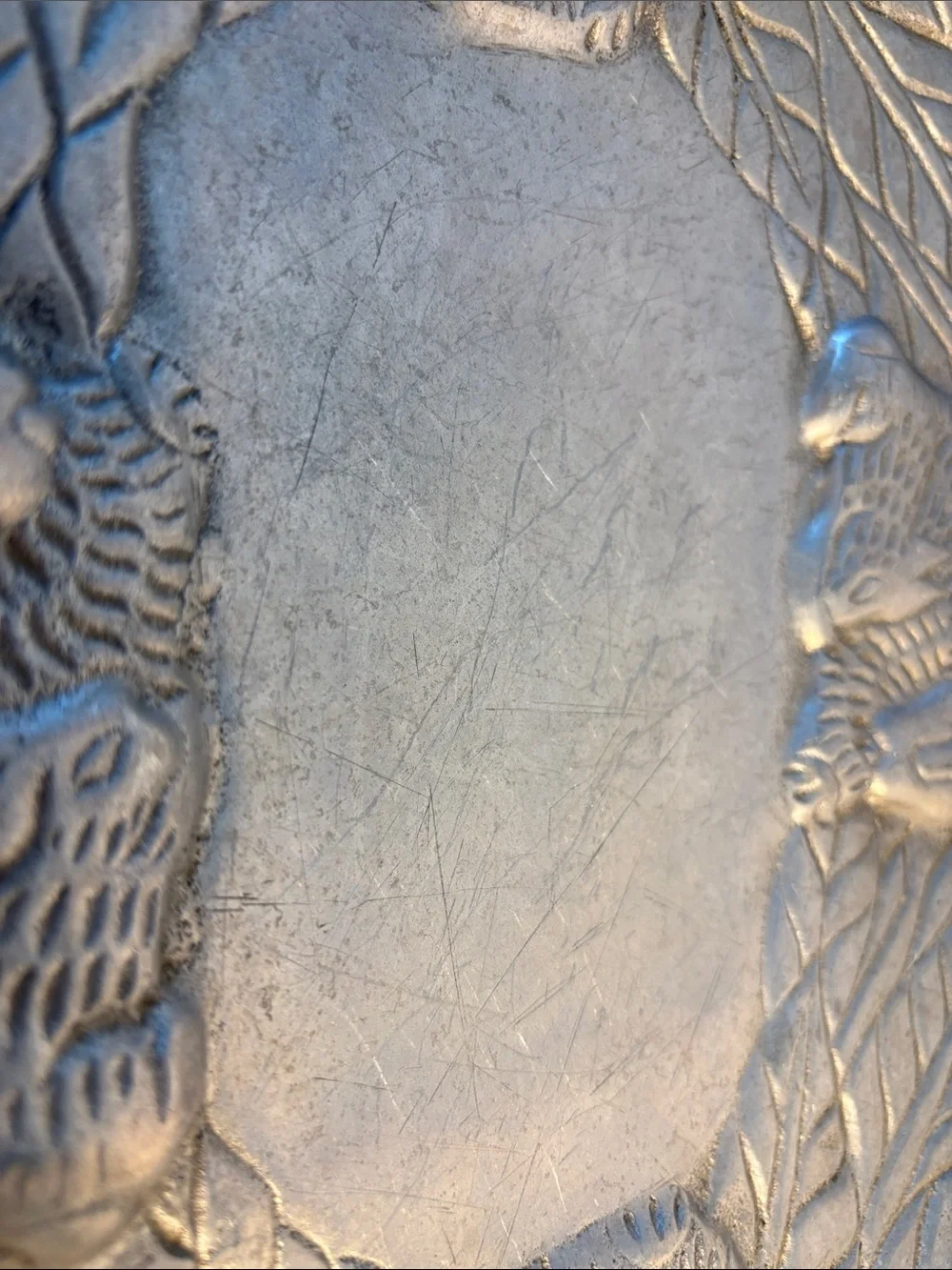 Cast aluminum Woodland Rabbit serving tray